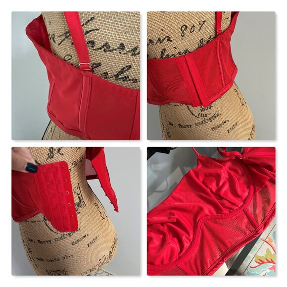 Auden Intimates Rhinestone Corset Bra Sz XXL - Picture 8 of 9